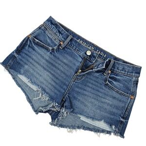 American Eagle‎ AE Women's 2 Super Low-Rise Stretch Denim Perfect Shortie Shorts